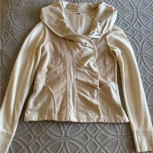 Women’s Free People Wrap Cardigan With Lace Insert Size M